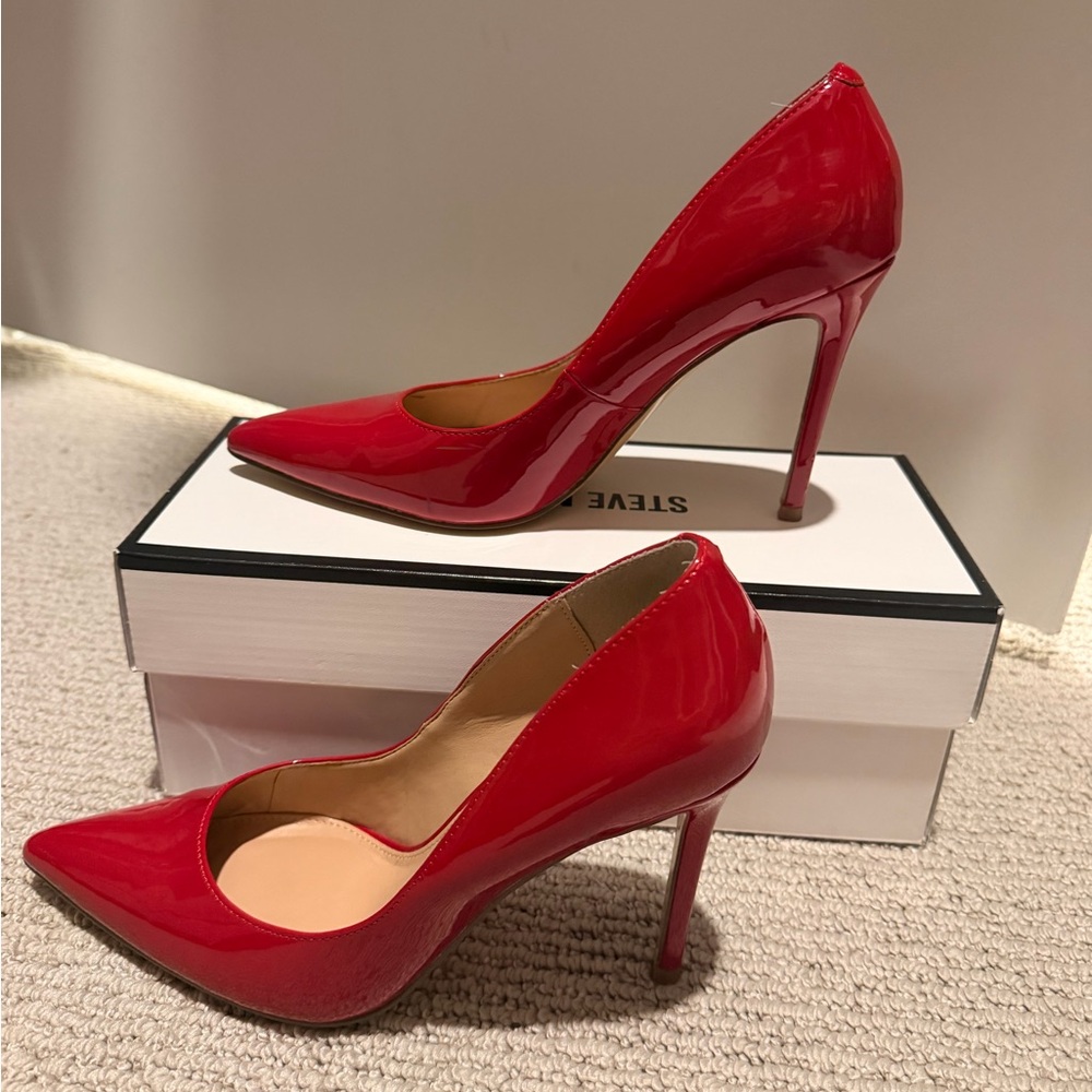 Steve Madden Glossy Red Heels
